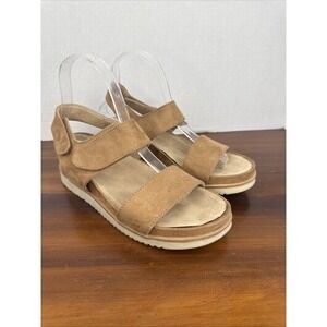 Women's Soul Neutralizer Leather Kaila Tan Strappy Sling Back Sandal Size 8.5